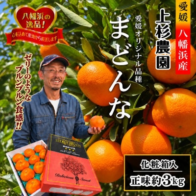 ギフト対応化粧箱入・上杉農園のぷるぷる新食感!「マドンナ」約3kg【D39-16】