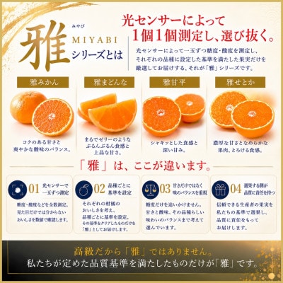 【発送月固定定期便】極撰「雅」光センサー合格【温州みかん・まどんな・甘平・せとか】39-92全4回