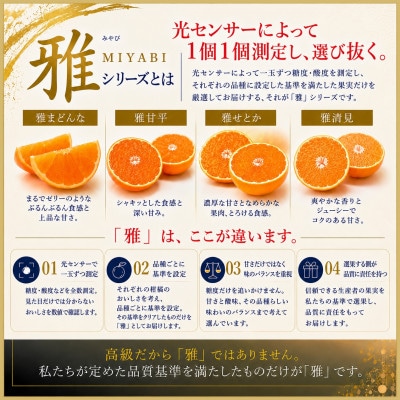 【発送月固定定期便】極撰柑橘「雅」光センサー合格品　まどんな・甘平・せとか・清見【39-93】全4回