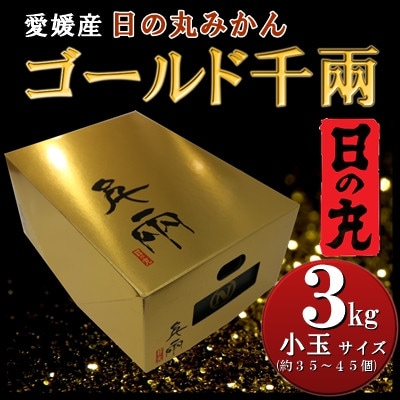 日の丸みかん「ゴールド千兩」3kg　サイズSまたは2S/約35～45個/光センサー【D79-4】