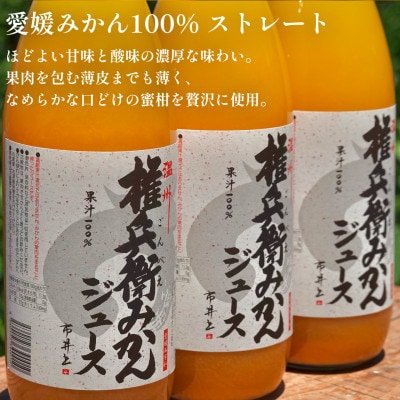 【水を一滴も使わない】愛媛みかん100%ストレートジュース 1000ml×6本【G70-2】