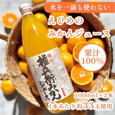 【水を一滴も使わずにみかん丸ごと絞った】プレミアムみかんジュース 1000ml×2本【C70-84】
