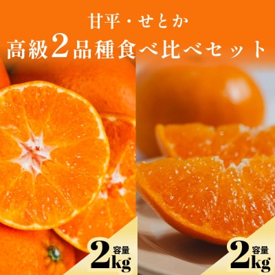 【プレミアム柑橘 贅沢食べ比べセット】甘平2kg+せとか2kg 高級2品種【F70-145】