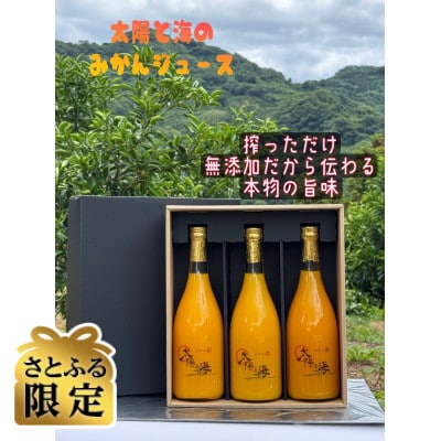 【さとふる限定】太陽と海のみかんジュース2種飲み比べ　3本セット【73-10】