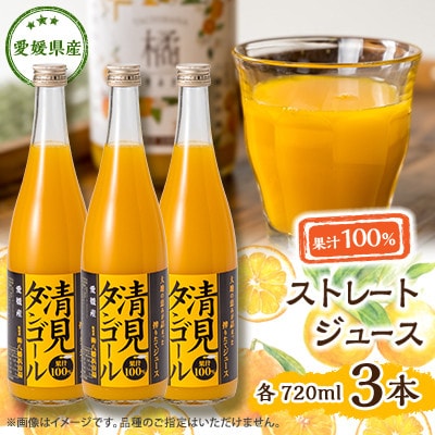 果汁100%ジュース3本セット【D76-3】