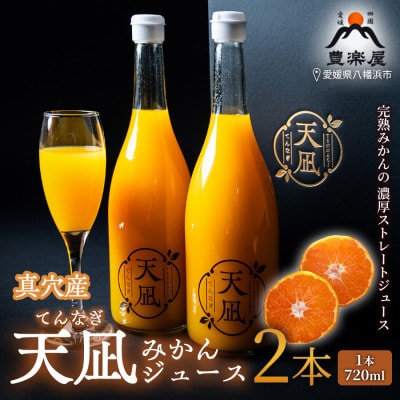 【砂糖・保存料・甘味料すべて不使用】真穴産みかんジュース「天凪」　720ml　2本【D98-3】