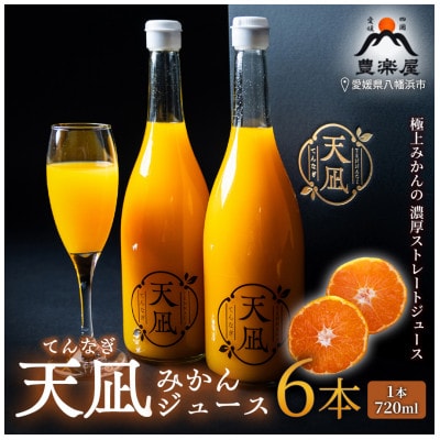 【砂糖・保存料・甘味料すべて不使用】愛媛みかんジュース「天凪」　720ml　6本【H98-4】