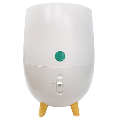 【ウイルス対策】【消臭・除菌・抗菌】気化式加湿器「エルーモポット&空気浄化液1L(ミント)」セット