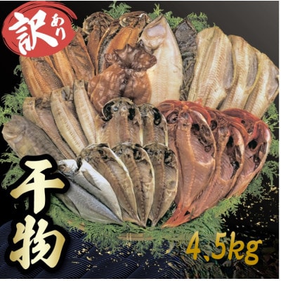 【期間限定】訳あり 干物詰め合わせセット 4.5kg【山由水産】