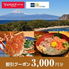 【静岡県沼津市】一休.com・Yahoo!トラベル割引クーポン(3,000円分)