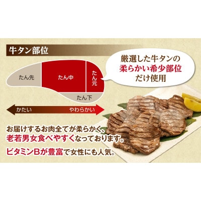 牛タン厚切りスライス】 塩味 500g/ 焼肉 牛肉 精肉 冷凍 /静岡