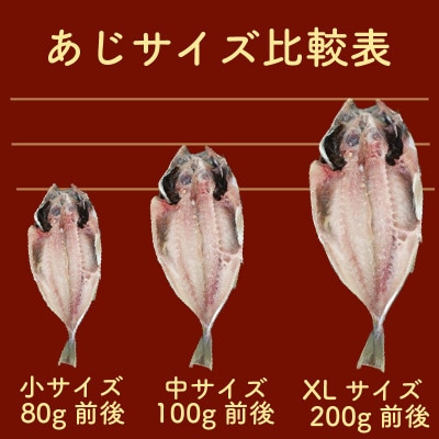 アジ 干物 XLサイズ 1枚あたり200g前後×10枚 約2kg