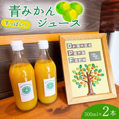 果汁100% 青みかんストレートジュース 500ml×2本