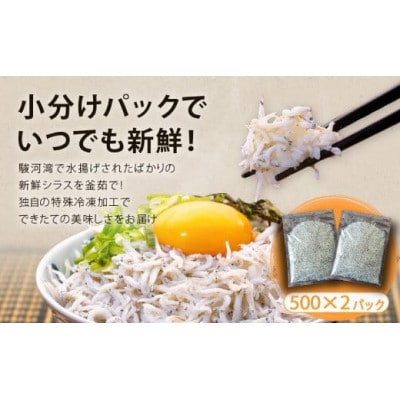 【訳あり】釜揚げ しらす 500g×2パック 計1kg 小分け 冷凍