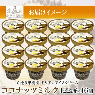 ドリアン ココナッツ アイスクリーム 122ml 16個 セット かをり果樹園 静岡県 沼津市