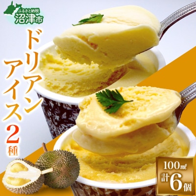 ドリアンアイスクリーム 2種 計6個 セット ココナッツ キャラメル かをり果樹園 静岡県 沼津市