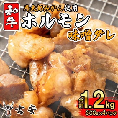 和牛 ミックス ホルモン 味噌ダレ 1.2kg 300g 4パック