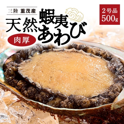 【三陸重茂産】天然　蝦夷あわび(2号品)500g(冷凍)