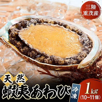 【先行予約】三陸重茂産　天然 蝦夷あわび(2号品) 1kg(冷凍)