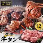 三陸宮古の塩を使用した熟成牛タンスライス味付け1.2kg(200g×6)