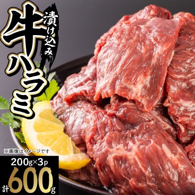 吉田精肉店の漬け込み牛ハラミ 600g(200g×3パック)