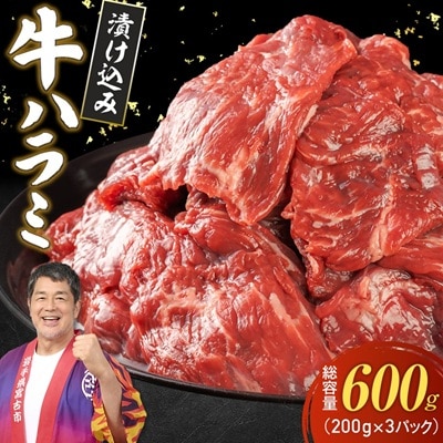 吉田精肉店の漬け込み牛ハラミ 600g(200g×3パック)