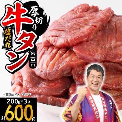 宮古の厚切り塩だれ牛タン600g【タン先あり】