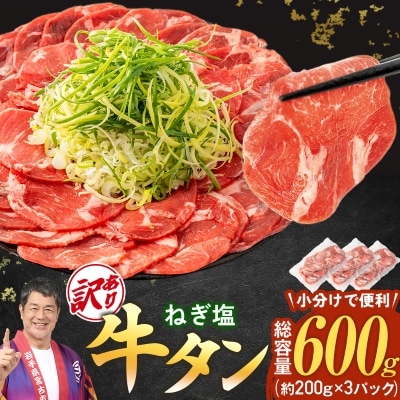 【訳あり】宮古のねぎ塩牛タン 600g 成型肉