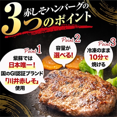 【訳あり】赤しそハンバーグ2.4kg　国GI認証「川井赤しそ」