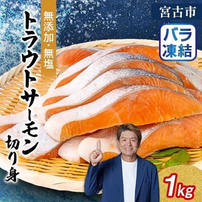 無添加・無塩　トラウトサーモン切身1kg入り
