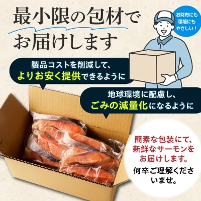 無添加・無塩　トラウトサーモン切身1kg入り