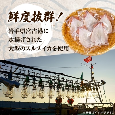 【訳あり】岩手県宮古市産スルメイカの一夜干し　1kg