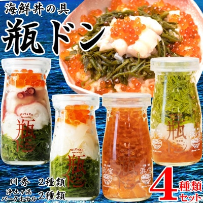 海鮮丼の具 瓶ドン 川秀2種類 浄土ヶ浜パークホテル2種類 計4種類セット 岩手県宮古市名物