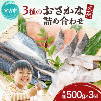 国産 三陸の恵み 骨取り天然魚 3種のごちそうセット 秋鮭 塩鯖 真鱈 冷凍 各500g計1.5kg