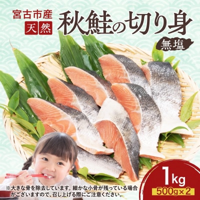 国産 天然 秋鮭 切り身 三陸の恵み 冷凍 1kg 500g×2袋 岩手県宮古市
