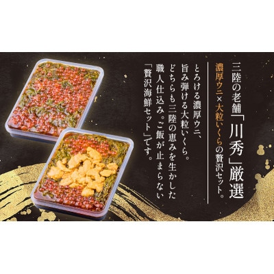 たっぷり漬け ウニ・イクラ 150g×各2箱 三陸 海の宝石箱 海鮮丼の具 めかぶ入り 岩手県宮古市