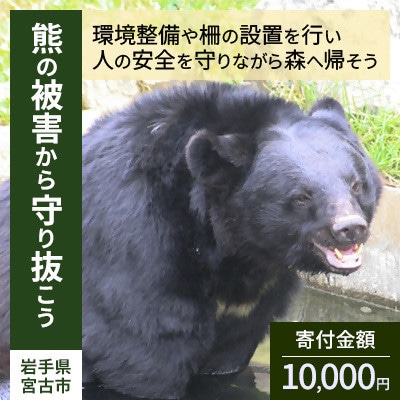 【返礼品なし】熊被害対策支援(岩手県宮古市)　寄附額10,000円