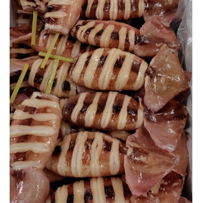 いか串(ボイルイカ串)30本(約3kg)　イカ焼きやBBQに!