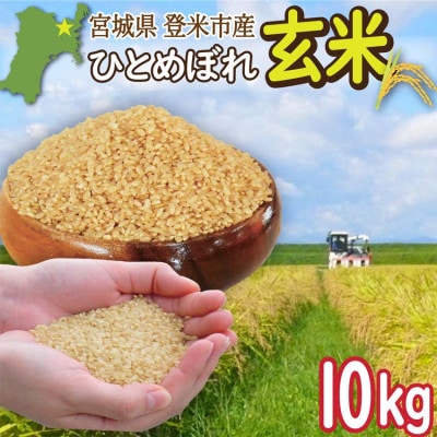 宮城県登米市産 ひとめぼれ 玄米 10kg【令和7年産】