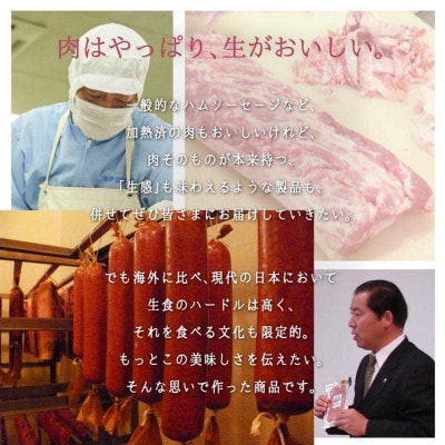 【伊豆沼ハム】生ハムブロックと生サラミ原木のセット