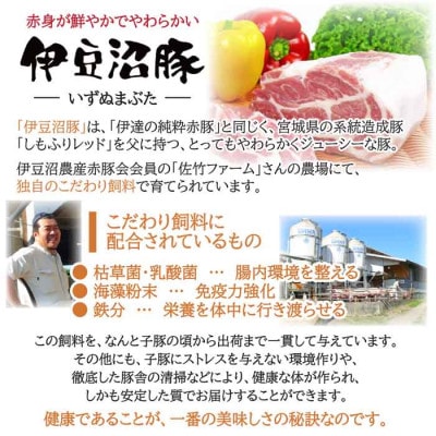 【伊豆沼豚】 豚肉 5種食べ比べセット 小分けパック 合計1.5kg以上