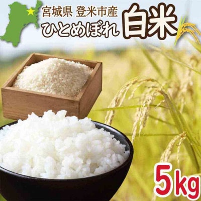 宮城県登米市産 ひとめぼれ 白米 5kg【令和7年産】