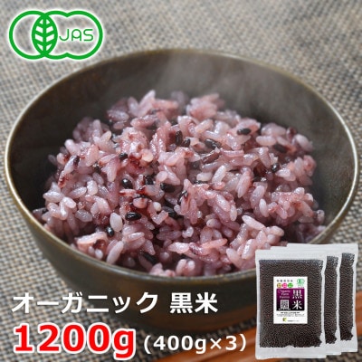 黒米「朝紫」有機JAS認証 400g×3袋  古代米