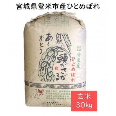 宮城県登米産　令和５年ひとめぼれ30kg