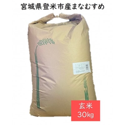 令和4年産　宮城県登米市産まなむすめ(玄米)30kg