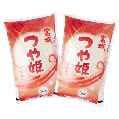 2022年1月発送開始『定期便』宮城県登米市産つや姫(精米)5kg×2袋　全12回