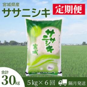 2023年11月発送開始『定期便』宮城県登米市産ササニシキ精米5kg(隔月) 全6回