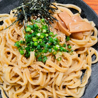 宮城県登米市生産 自家製極太麺 煮干し油そば 280g×6食セット