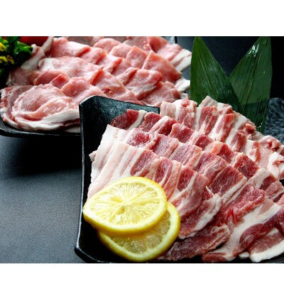 登米産豚ロース&バラ食べ比べセット1kg(ロース約500g・バラ約500g)