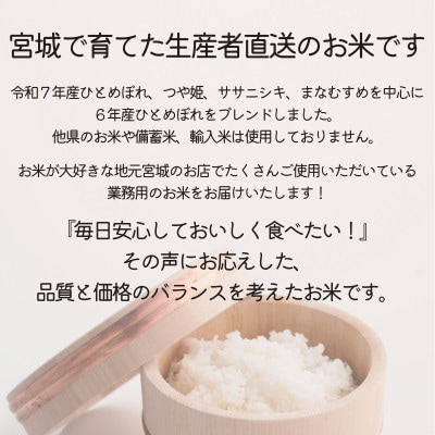 宮城県産ブレンド米　宮城米(精米)5kg×2袋セット